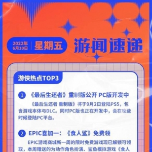 游侠早报：《最后生还者重制版》将登PC Epic喜加一