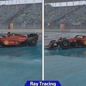 《F1 2022》开/关光追画面对比 效果提升明显，更真实